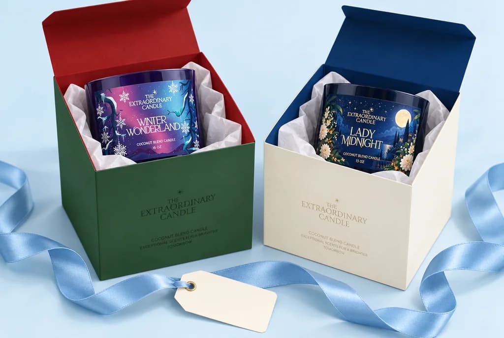 Velas en sus cajas de regalo